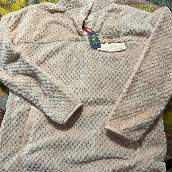 Simply southern light pink soft sherpa pullover - Picture 5 of 7